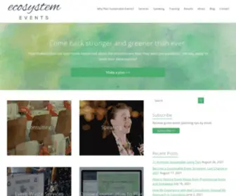 Ecosystemevents.com(Make sustainability a part of your event's success story. Julia Spangler) Screenshot