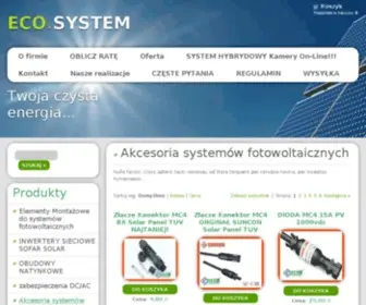 Ecosystemprojekt.pl(Akcesoria systemów fotowoltaicznych) Screenshot