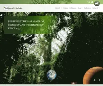 Ecotechnics.edu(Innovative Ecotechnic Projects and Biospheric Design) Screenshot