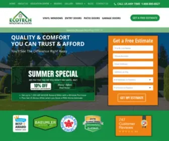 Ecotechwindows.ca(EcoTech Windows & Doors) Screenshot