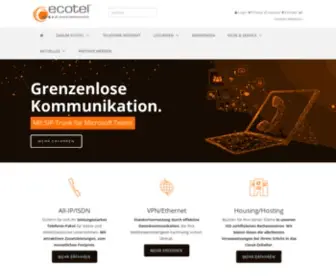 Ecotel.de(Im Bereich »Geschäftskundenlösungen (B2B)) Screenshot