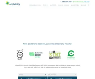 Ecotricity.co.nz(NZ Power company) Screenshot