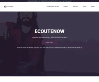 Ecoutenow.com(Unlimited Music) Screenshot