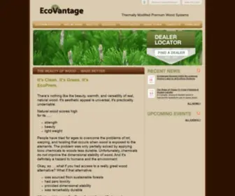 Ecovantagewood.com(Thermally Modified Premium Wood Systems) Screenshot