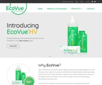 Ecovue.com(EcoVue Ultrasound Gel) Screenshot