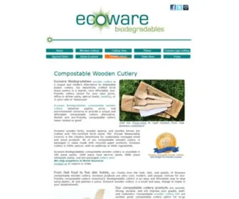 Ecowareproducts.com(Ecoware Compostable Wooden Cutlery) Screenshot