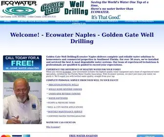 Ecowaternaples.com(Golden Gate Well Drilling & Ecowater Naples) Screenshot