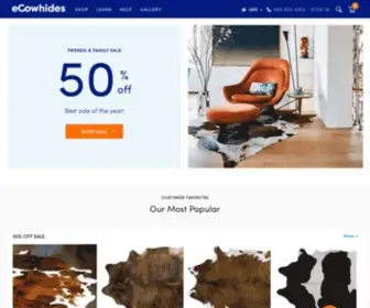 Ecowhides.com(Cowhide Rug) Screenshot