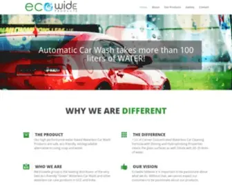 Ecowideme.com(Water Less Car Care Solutions) Screenshot