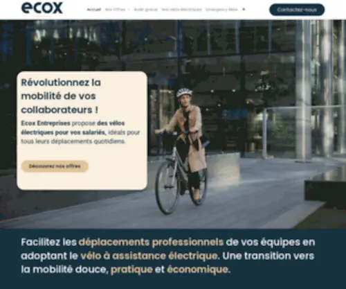 Ecoxentreprises.fr(Location ou Achat de vélos électriques de fonction) Screenshot