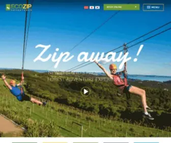 Ecozipadventures.co.nz(New Zealand's premier native Forest Adventure Experience) Screenshot