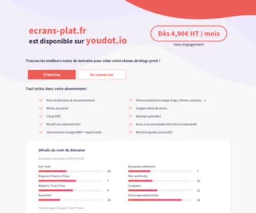 Ecrans-Plat.fr(This domain was registered by) Screenshot