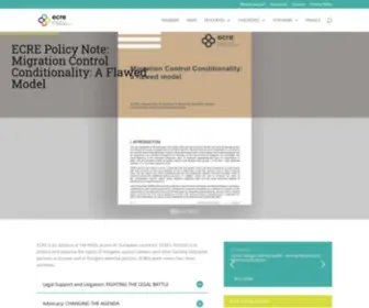 Ecre.org(European Council on Refugees and Exiles (ECRE)) Screenshot