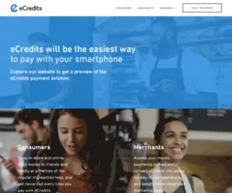 Ecredits.com(ECredits is the first blockchain) Screenshot