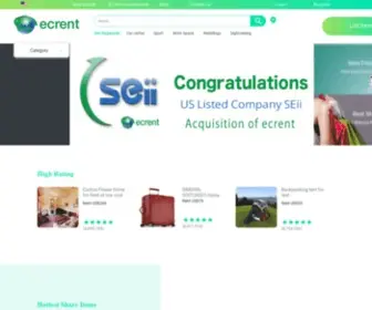 Ecrent.com(Global website) Screenshot