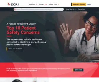 Ecri.com(Trusted Voice in Healthcare) Screenshot