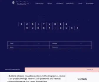 Ecrituresnumeriques.ca(Chaire) Screenshot