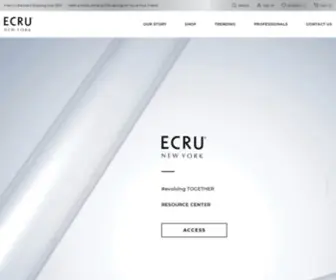 Ecrunewyork.com(ECRU New York products are created by professional hairstylists. Our artistry) Screenshot