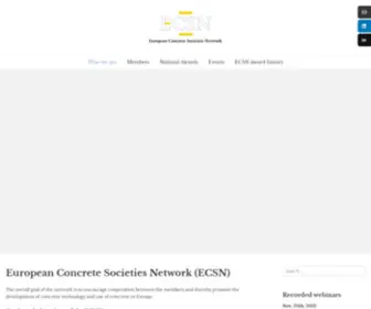 ECSN.net(European Concrete Societies Network) Screenshot