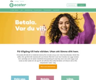 Ecster.se( Flexibla betallösningar för företag & konsument) Screenshot