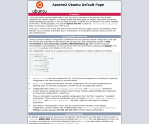 ECSVPN.com(Apache2 Ubuntu Default Page) Screenshot
