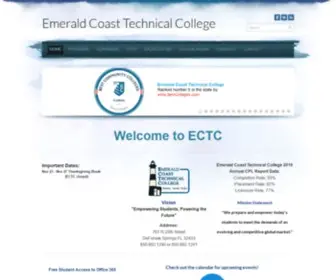 ECTC.edu(Emerald Coast Technical College) Screenshot