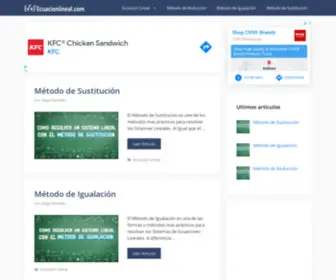 Ecuacionlineal.com(Ecuación) Screenshot