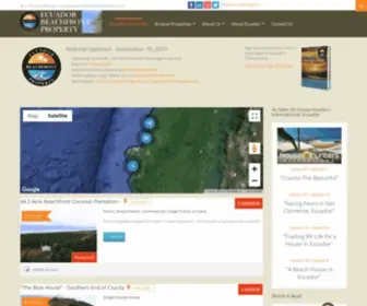 Ecuadorbeachfrontproperty.com(Beachfront Real Estate for Sale in San Clemente) Screenshot
