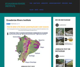 Ecuadorianrivers.org(Ecuadorian Rivers Institute) Screenshot