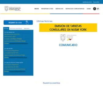 Ecuadorny.com(Consulado General del Ecuador en New York) Screenshot