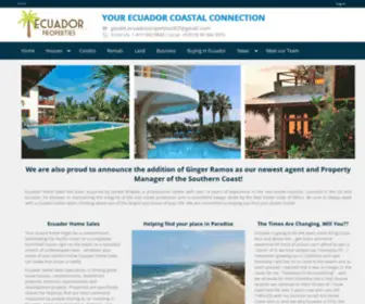 Ecuadorproperties.com(Real Estate on the Coast of Ecuador) Screenshot