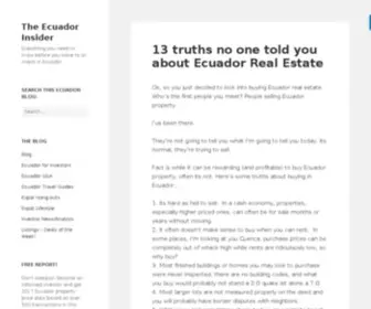 Ecuadorrealestate.org(Everything you need to know before you move to or invest in Ecuador) Screenshot