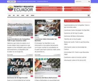 Ecuadortramite.com(Trámites y Requisitos Ecuador) Screenshot