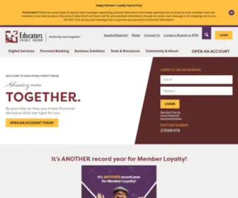 Ecu.com(Achieving more together. Educator's Credit Union) Screenshot