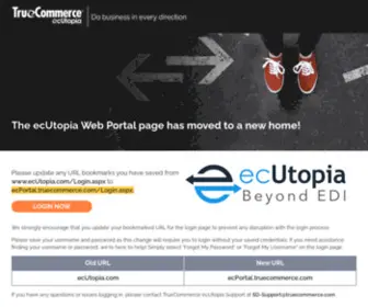 Ecutopia.com(Click to Find Out What's Possible with TrueCommerce) Screenshot