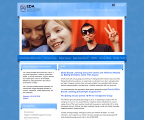 Eda.org.au(EATING DISORDERS ASSOCIATION INC Queensland) Screenshot