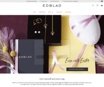 Edblad.com(A Swedish brand that designs jewellery in stainless steel) Screenshot