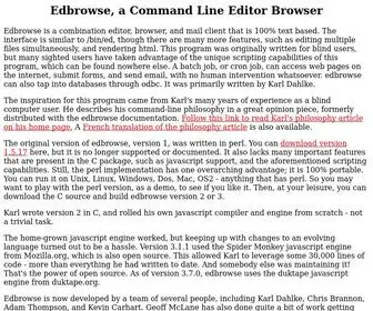 Edbrowse.org(A Command Line Editor Browser) Screenshot