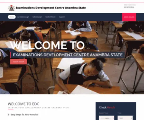 Edcanambra.com(Examinations Development Centre Anambra State) Screenshot