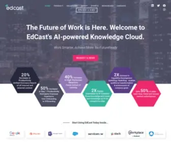 Edcast.com(EdCast offers a unified talent & learning experience platform (LXP)) Screenshot