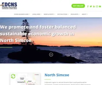 EDCNS.ca(Promoting and fostering balanced sustainable economic growth in North Simcoe) Screenshot