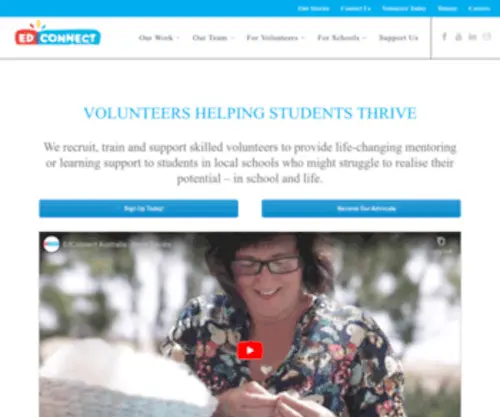 Edconnectaustralia.org.au(VOLUNTEERS HELPING STUDENTS THRIVE) Screenshot