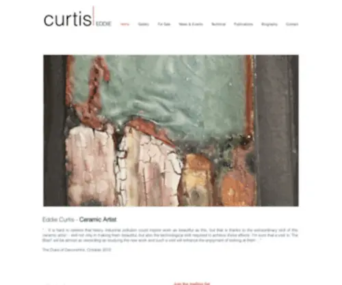 Eddiecurtis.com(Eddie Curtis established his ceramics studio in 1979. His work) Screenshot