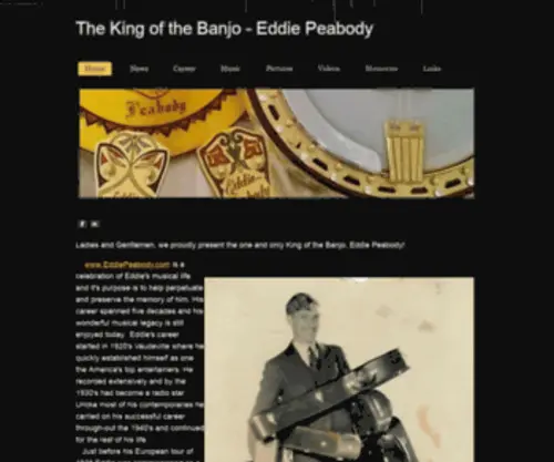 Eddiepeabody.com(The King of the Banjo) Screenshot