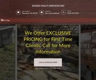 Eddiesmultiservicesva.com(Eddies Multi Services Inc) Screenshot