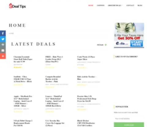 Edealtips.com(Home) Screenshot