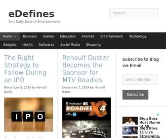 Edefines.com(Your Daily Dose of Entertainmet) Screenshot