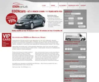 Edencars.sk(Autopožičovňa) Screenshot