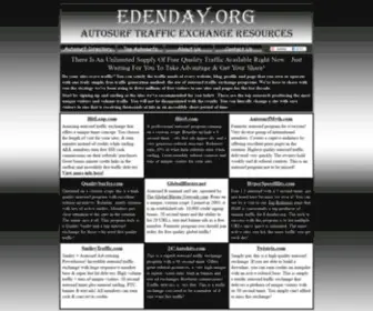 Edenday.org(Autosurf Traffic Exchange Information and Resources) Screenshot