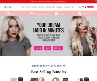 Edenhairextensions.com.au(Hair Extensions Online Australia) Screenshot